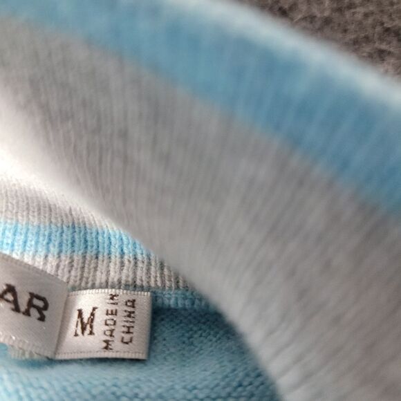 Vtg Peter Millar Crown Cotton Silk Quater Zip Mens Size M Blue Sweater Pullover - Picture 7 of 13